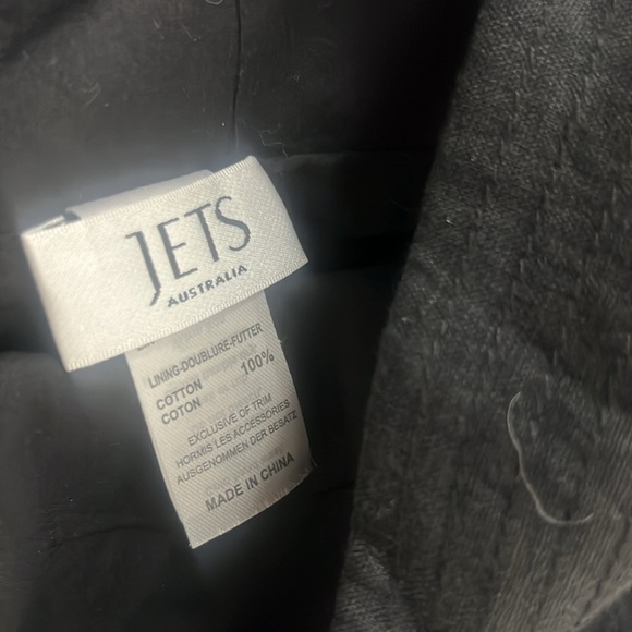 JETS AUSTRALIA black linen midi dress size 6 - Picture 4 of 9